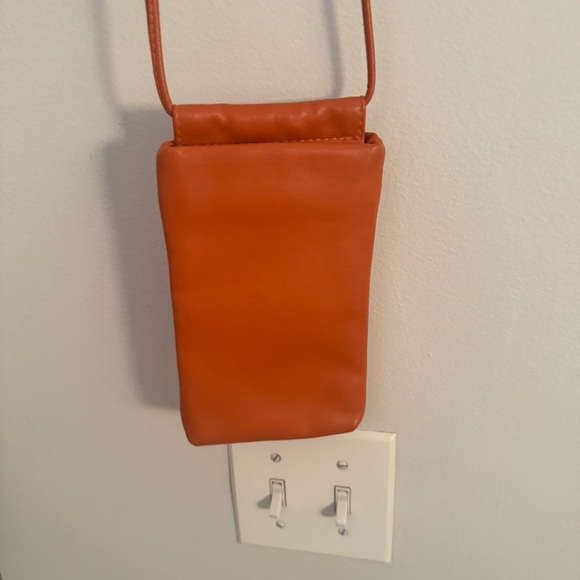 ZARA orange faux leather phone purse - Picture 2 of 5